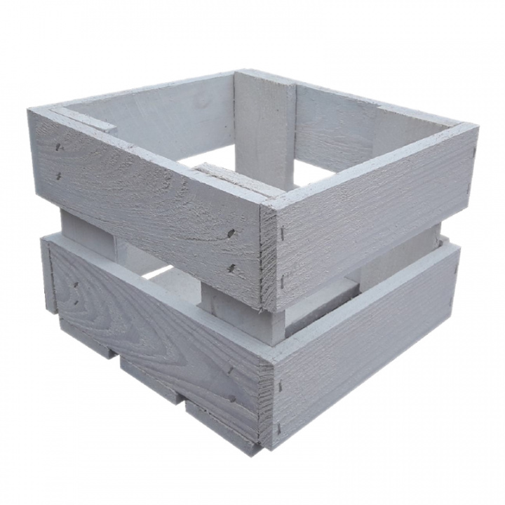 Caja de madera \'Strand\' - Blanca en el grupo Muebles / Estantes y almacenamiento / Cajas y cestas con Reforma (S10-wooden-C)