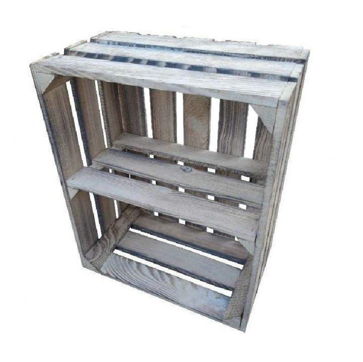 Caja de madera \'Torv\' - Blanca/Madera en el grupo Muebles / Estantes y almacenamiento / Cajas y cestas con Reforma (S23-wooden-C)