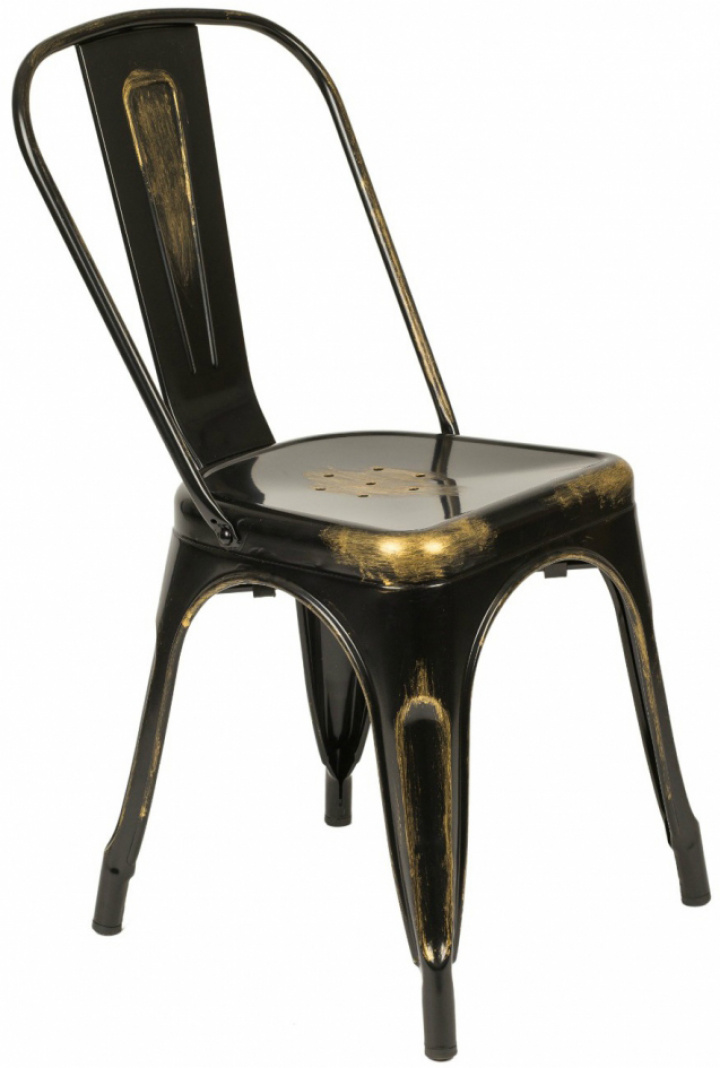 Silla \'Montmartre\' - Vintage negro/antiguo en el grupo Muebles / Muebles para sentarse / Sillas con Reforma (SM-1027C-sBlackgold)