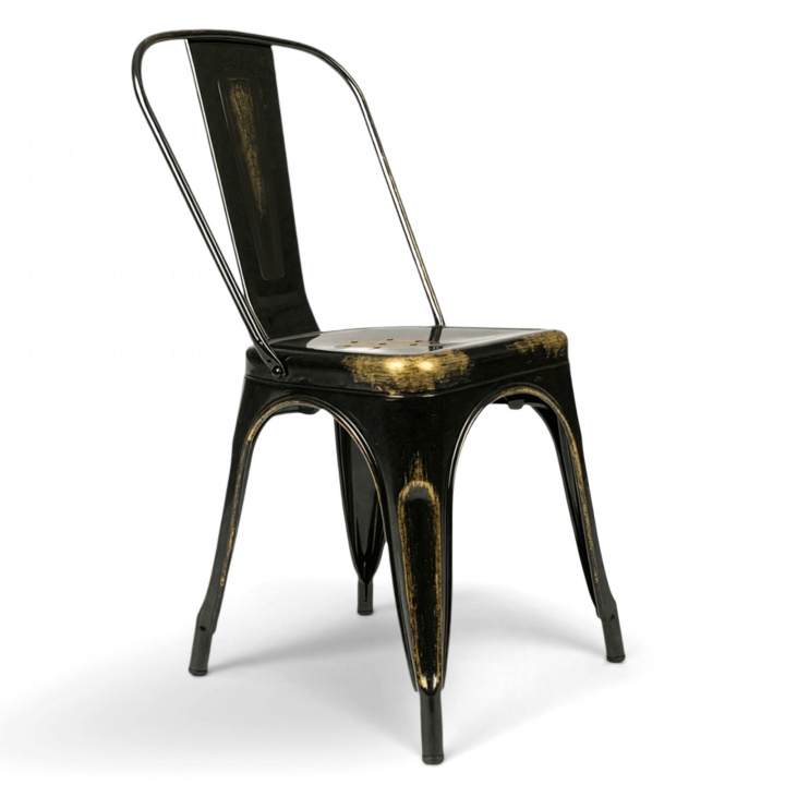 Silla \'Montmartre\' - Vintage negro/antiguo en el grupo Muebles / Muebles para sentarse / Sillas con Reforma (SM-1027C-sBlackgold)