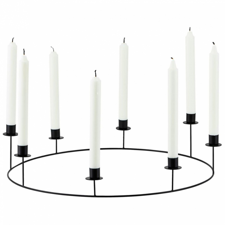 Candelabro \'Ring\' L - Negro en el grupo Decoración / Decoración / Candelabros & Faroles con Reforma (SP0861)