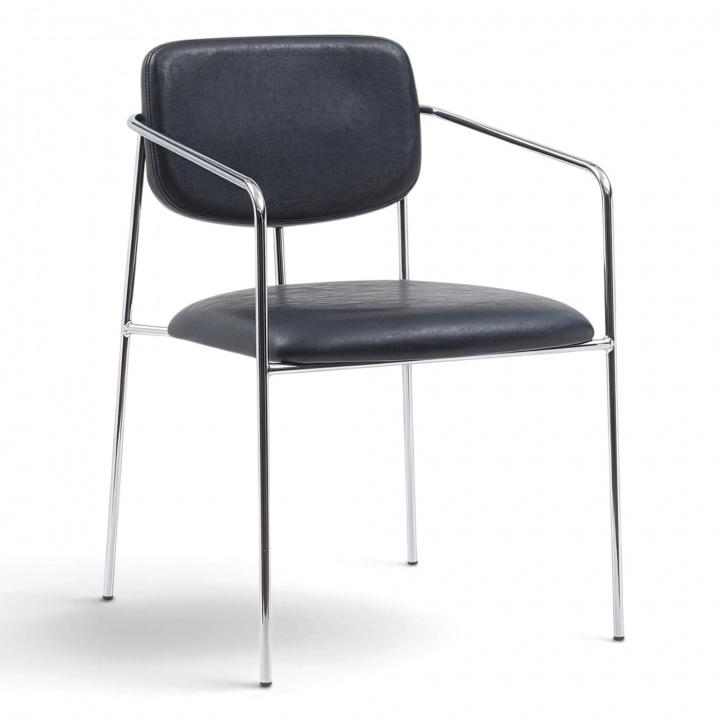 Silla con brazos \'Ebba\' - Negro/Plata en el grupo Muebles / Muebles para sentarse / Sillas con Reforma (SY-8581A-metallic-black)