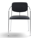 Silla con brazos \'Ebba\' - Negro/Plata
