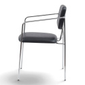 Silla con brazos \'Ebba\' - Negro/Plata