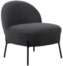 Sillón \'Gori\' - Gris oscuro/Bouclé
