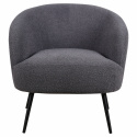 Sillón \'Capri\' - Gris oscuro/Bouclé