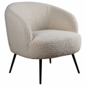 Sillón \'Capri\' - Blanco/Bouclé