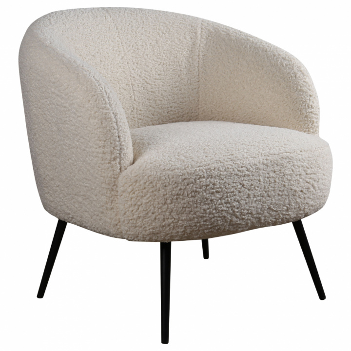 Sillón \'Capri\' - Blanco/Bouclé en el grupo Muebles / Muebles para sentarse / Sillones con Reforma (T8047-white)