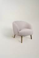 Sillón \'Capri\' con patas de madera - Beige/Bouclé