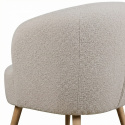 Sill&oacute;n \'Capri\' con patas de madera - Beige/Boucl&eacute;
