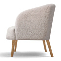 Sill&oacute;n \'Capri\' con patas de madera - Beige/Boucl&eacute;