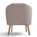 Sill&oacute;n \'Capri\' con patas de madera - Beige/Boucl&eacute;