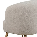Sill&oacute;n \'Capri\' con patas de madera - Beige/Boucl&eacute;