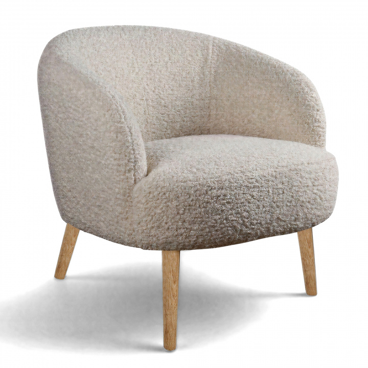 Sillón \'Capri\' con patas de madera - Blanco en el grupo Muebles / Muebles para sentarse / Sillones con Reforma (T8049-white)