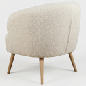 Sill&oacute;n \'Capri\' con patas de madera - Blanco