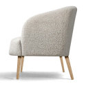 Sillón \'Capri\' con patas de madera - Blanco