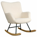Silla mecedora \'Como\' - Blanco/Teddy