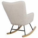 Silla mecedora \'Como\' - Blanco/Teddy