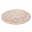 Alfombra redonda \'Flätan\' 80cm - Blanco/Multi