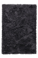 Alfombra Tipo Rya \'Sohar\' - Negra