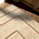 Alfombra Tipo Rya \'Lana tejida a mano Kiberg\' - Blanco