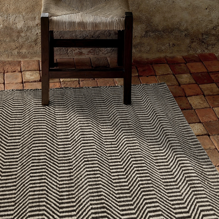 Alfombra de lana \'Larkana\' - Beige/negro en el grupo Alfombras / Alfombras de lana con Reforma (V102011)