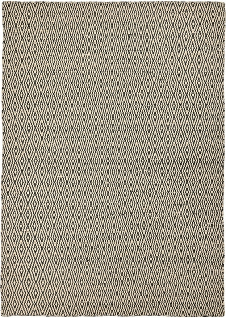 Alfombra de lana \'Monastir\' - Negro/blanco en el grupo Alfombras / Alfombras de lana con Reforma (V1020151001)