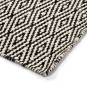 Alfombra de lana \'Monastir\' - Negro/blanco