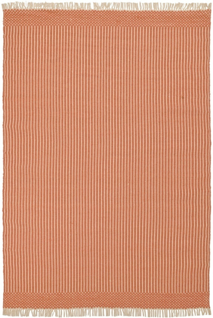 Alfombra de lana \'Arbil\' - Terracota/blanco en el grupo Alfombras / Alfombras de lana con Reforma (V102015100)