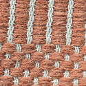 Alfombra de lana \'Arbil\' - Terracota/blanco