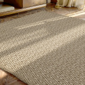 Alfombra de lana \'Monastir\' - Marrón/blanco