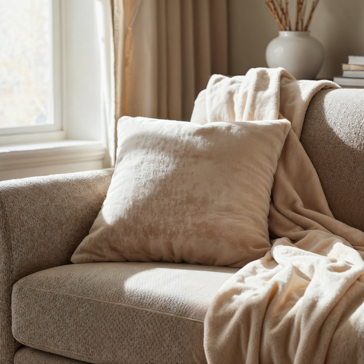 Manta \'Aranga Super Soft Throw\' 130x170cm - Beige en el grupo Decoración / Textiles / Mantas y cobijas con Reforma (V10201568)