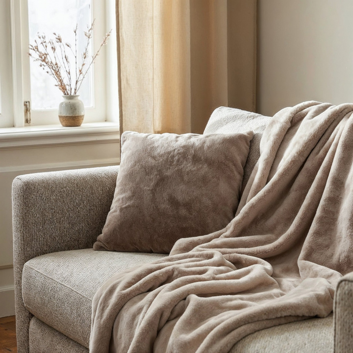 Manta \'Aranga Super Soft Throw\' 130x170cm - Marrón en el grupo Decoración / Textiles / Mantas y cobijas con Reforma (V10201571)
