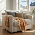 Cuadros \'Audrey Check\' 130 x 170 cm - Beige/amarillo/naranja