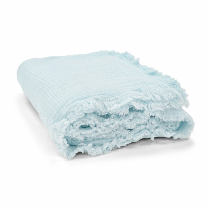 Manta de muselina \'Dorena\' 130x170cm - Azul en el grupo Decoración / Textiles / Mantas y cobijas con Reforma (V10201737)