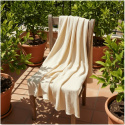 Manta de muselina \'Dorena\' 130x170cm - Blanco
