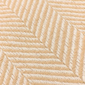 Manta de algodón \'Denisa Fishbone\' 130x170cm - Beige/blanco