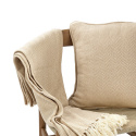 Funda de cojín \'Denisa Fishbone\' 45x45cm - Beige/blanco