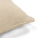 Funda de cojín \'Denisa Fishbone\' 45x45cm - Beige/blanco