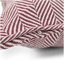 Funda de cojín \'Denisa Fishbone\' 45x45cm - Rojo/blanco
