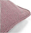 Funda de cojín \'Denisa Fishbone\' 45x45cm - Rojo/blanco