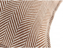 Funda de cojín \'Denisa Fishbone\' 45x45cm - Marrón/blanco