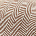 Funda de cojín \'Denisa Fishbone\' 45x45cm - Marrón/blanco