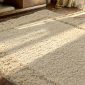 Alfombra Tipo Rya \'Melilla de lana tejida a mano\' - Natural
