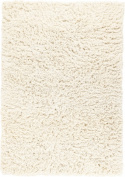 Alfombra Tipo Rya \'Fassale Handwoven Wool\' - Blanca