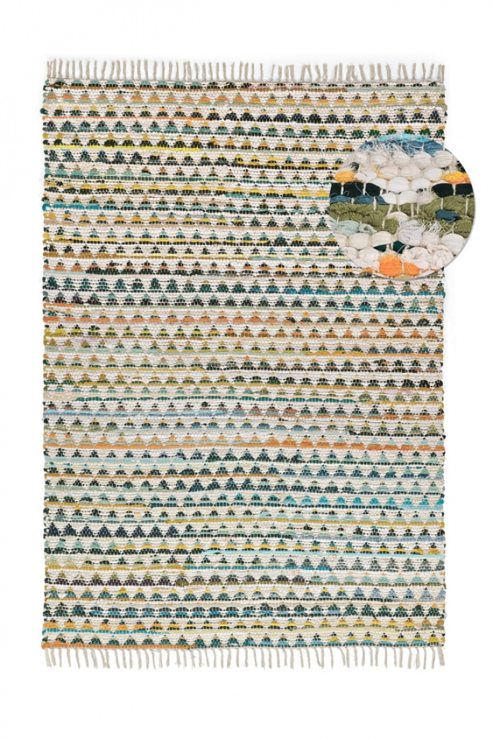 Alfombra de trapo \'Lindby\' - Multicolor/amarillo en el grupo Decoración / Alfombras / Alfombras tejidas con Reforma (V10204)