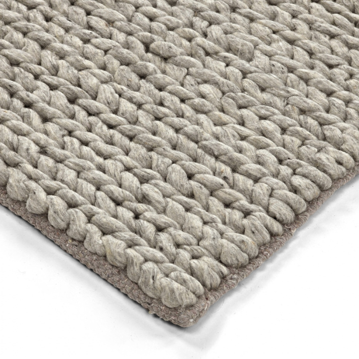 Alfombra de lana \'Talvia Braided Wool\' - Gris en el grupo Decoración / Alfombras / Alfombras de lana con Reforma (V10252)