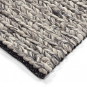 Alfombra de lana \'Talvia Braided Wool\' - Gris oscuro
