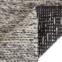Alfombra de lana \'Talvia Braided Wool\' - Gris oscuro