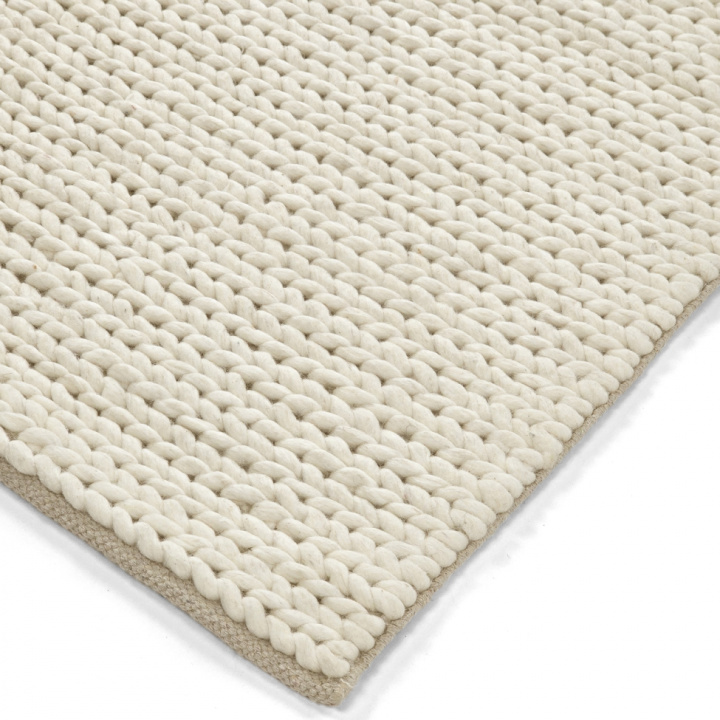 Alfombra de lana \'Talvia Braided Wool\' - Blanco en el grupo Decoración / Alfombras / Alfombras de lana con Reforma (V1040)